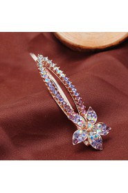 Women Rhinestone/Alloy Headpiece - Special Occasion/Casual High-End Simple Hair Clip