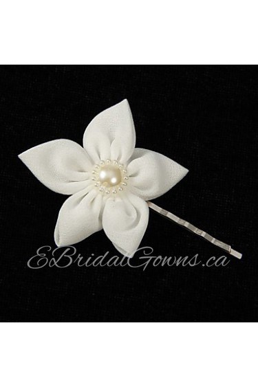 Elegant Chiffon With Pearl Women's Corsage Brooch