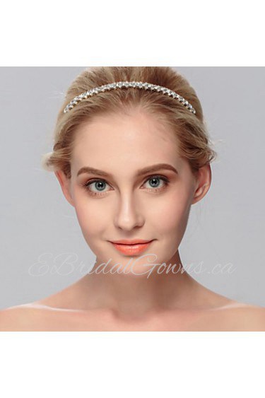 Women's Rhinestone Headpiece-Wedding / Special Occasion / Casual / Office & Career / Outdoor Headbands 1 Piece Silver Round