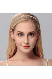 Women's Rhinestone Headpiece-Wedding / Special Occasion / Casual / Office & Career / Outdoor Headbands 1 Piece Silver Round