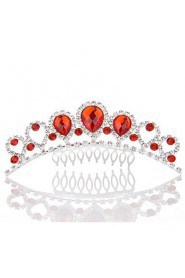 Ladies'/Women's Alloy Wedding/Party Jewelry Set With Diamond Red