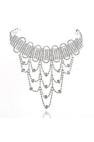 Luxurious Ladies'/Women's Alloy Wedding/Party Jewelry Set With Rhinestone