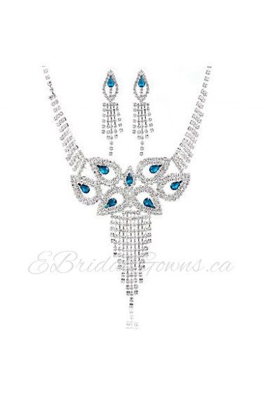 Ladies'/Women's Alloy Wedding/Party Jewelry Set With Multi-stone