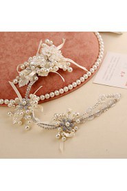 Women's Pearl / Rhinestone / Alloy Headpiece-Wedding / Special Occasion Headbands 1 Piece White Round