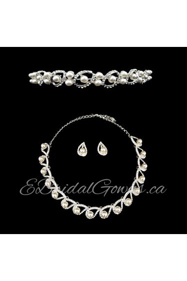 Jewelry Set Women's Anniversary / Wedding / Engagement / Birthday / Gift / Party / Special Occasion Jewelry Sets AlloyImitation Pearl /