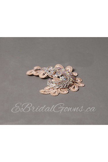 Women's Lace / Rhinestone Headpiece - Wedding / Special Occasion / Casual Hair Clip 1 Piece
