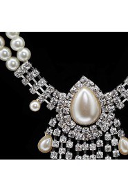 Jewelry Set Women's Anniversary / Wedding / Engagement / Gift / Party / Special Occasion Jewelry Sets Imitation Pearl / Alloy / Rhinestone