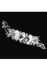Butterfly style Women Alloy Hair Combs With Cubic Zirconia Wedding/Party Headpiece