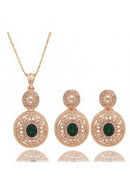 Fashion gold-plated necklace (necklace) (earrings)