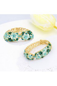 WesternRain Wedding Women's Cuff Bracelet Alloy Rhinestone