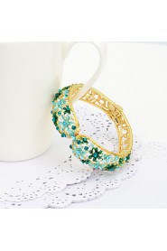 WesternRain Wedding Women's Cuff Bracelet Alloy Rhinestone