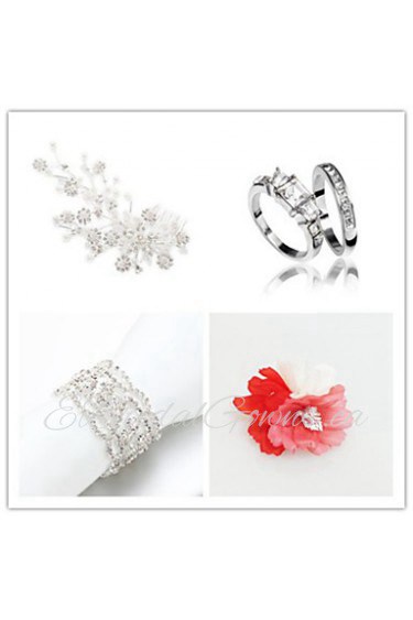 Wedding Suit(Headdress & Bracelet & Ring & Brooch)