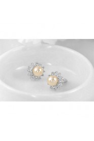 Stud Earrings Women's Imitation Pearl Earring Imitation Pearl