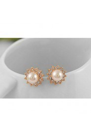 Stud Earrings Women's Imitation Pearl Earring Imitation Pearl