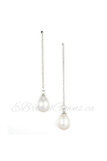 Drop Earrings Women's Sterling Silver Earring Imitation Pearl