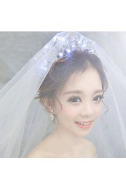 Bride's Flower Shape Crystal Foehead Wedding Tiaras Headbands Accessories 1 Piece
