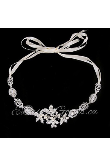 Bride's Flower Shape Rhinestone Forehead Wedding Headbands Headpieces 1 PC