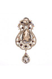 Royal Style Women's Jewelry Rhinestone Flower Brooch Broach Pins (More Colors)