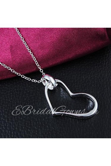 Fashion Brass Silver Plated Women's Necklace