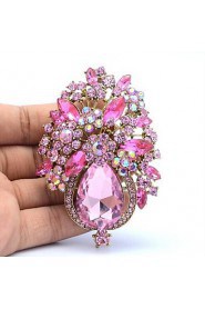 Women's Jewelry Rhinestone Drop Flower Brooch Broach Pins (More Colors)