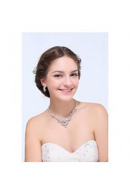 Jewelry Set Women's Anniversary / Wedding / Engagement / Birthday / Gift / Party / Daily / Special Occasion Jewelry Sets Silver / Alloy