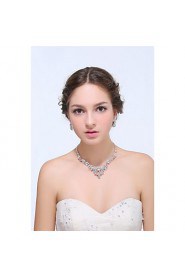 Jewelry Set Women's Anniversary / Wedding / Engagement / Birthday / Gift / Party / Daily / Special Occasion Jewelry Sets Silver / Alloy