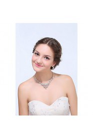 Jewelry Set Women's Anniversary / Wedding / Engagement / Birthday / Gift / Party / Daily / Special Occasion Jewelry Sets Silver / Alloy