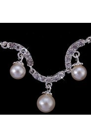 Jewelry Set Women's Anniversary / Wedding / Engagement / Birthday / Gift / Party Jewelry Sets Alloy Imitation Pearl / Rhinestone Silver