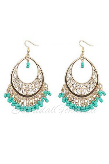 European Style Bohemian Trend Hollow Beads Tassel Earrings(More Colors)