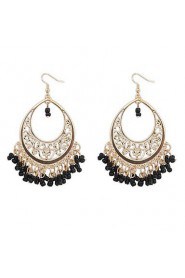 European Style Bohemian Trend Hollow Beads Tassel Earrings(More Colors)