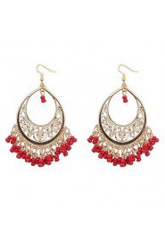 European Style Bohemian Trend Hollow Beads Tassel Earrings(More Colors)