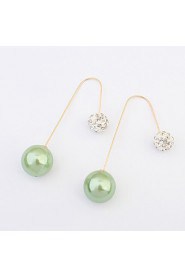 Women's Elegant European style Fashion Imitation Pearl Rhinestone Alloy Drop Earrings