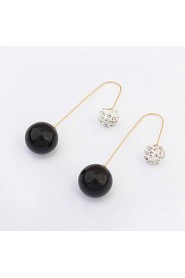 Women's Elegant European style Fashion Imitation Pearl Rhinestone Alloy Drop Earrings