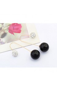 Women's Elegant European style Fashion Imitation Pearl Rhinestone Alloy Drop Earrings