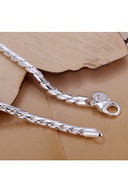 Siver Plated Round Copper Chain Bracelet