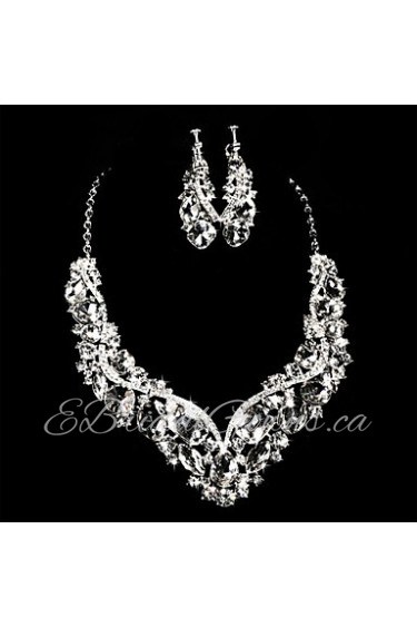 Women's Alloy/Rhinestone Wedding/Party Jewelry Set