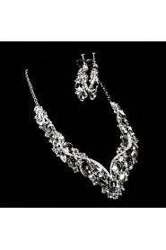 Women's Alloy/Rhinestone Wedding/Party Jewelry Set