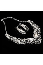 Women's Alloy/Rhinestone Wedding/Party Jewelry Set