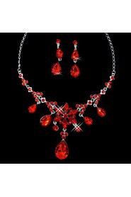 Jewelry Set Women's Birthday / Gift / Party / Special Occasion Jewelry Sets Alloy Rhinestone Necklaces / Earrings As the Picture