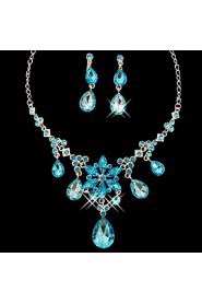 Jewelry Set Women's Birthday / Gift / Party / Special Occasion Jewelry Sets Alloy Rhinestone Necklaces / Earrings As the Picture