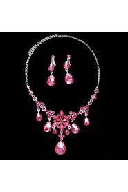 Jewelry Set Women's Birthday / Gift / Party / Special Occasion Jewelry Sets Alloy Rhinestone Necklaces / Earrings As the Picture