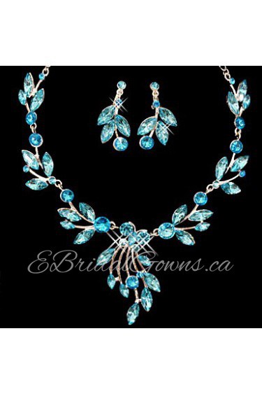 Jewelry Set Women's Birthday / Gift / Party / Special Occasion Jewelry Sets Alloy Rhinestone Necklaces / Earrings As the Picture