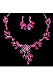 Jewelry Set Women's Birthday / Gift / Party / Special Occasion Jewelry Sets Alloy Rhinestone Necklaces / Earrings As the Picture