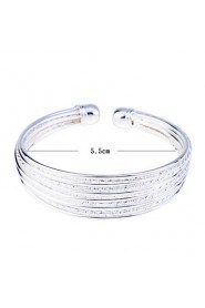 Fashion Alloy Silver Plated Carve Wire Bracelet Cuff