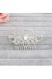 Women's Rhinestone Headpiece-Wedding / Special Occasion / Casual / Office & Career / Outdoor Hair Combs 1 Piece Clear Round