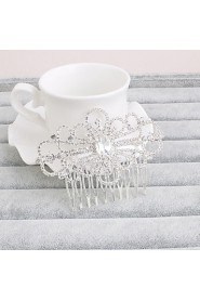 Women's Rhinestone Headpiece-Wedding / Special Occasion / Casual / Office & Career / Outdoor Hair Combs 1 Piece Clear Round