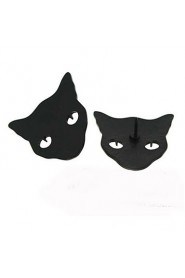 Black Cat Brooch (1Pair)