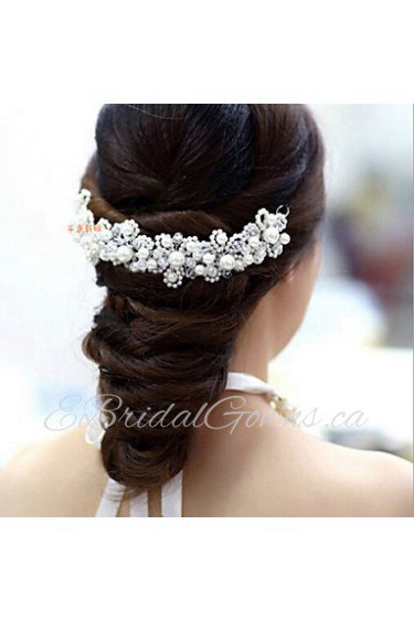 Flower Shape Pearl Hair Flower Bride Hair Wedding Headdress Wedding Accessories One Piece