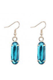 Women's Fine Fashion Simple Alloy Drop Earrings With Multi-stone