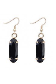 Women's Fine Fashion Simple Alloy Drop Earrings With Multi-stone